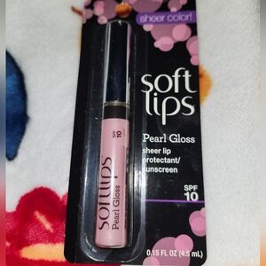 Softlips Pearl Gloss Sheer Lip Protectant/Sunscreen with SPF 10.